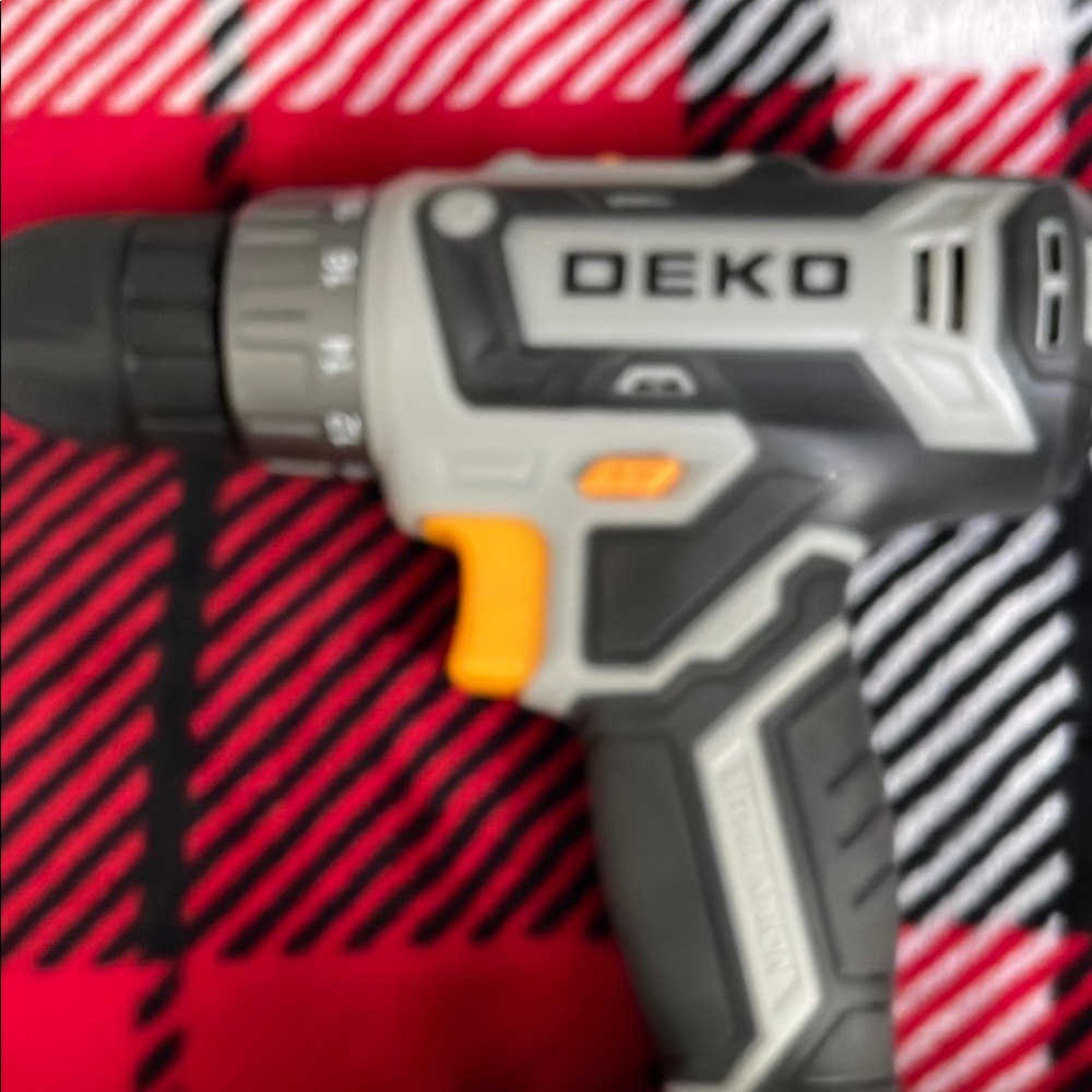 DEKO Cordless Drill in Black and Gray
